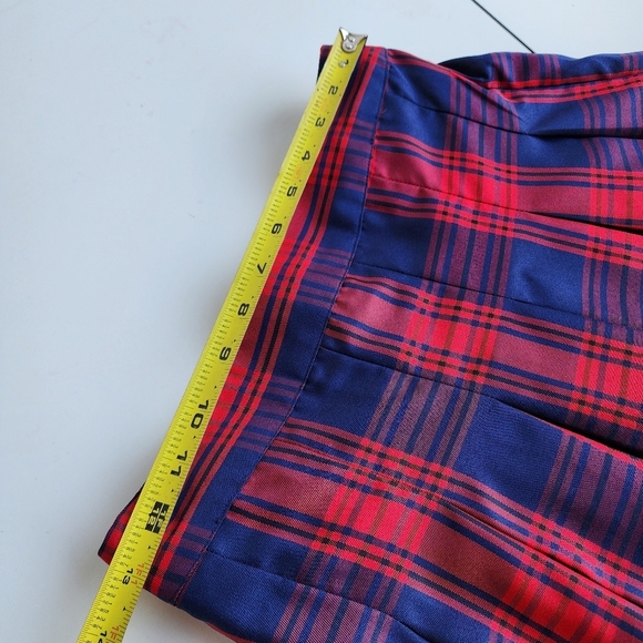 NWT Sim & Sam Women's Blue Red Plaid Mini Skirt Style: Urban Sample Sz M - Picture 4 of 9